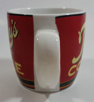 Tommy's Brand Balanced Blend Coffee Red Ceramic Coffee Mug Cup