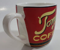 Tommy's Brand Balanced Blend Coffee Red Ceramic Coffee Mug Cup