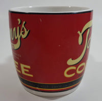 Tommy's Brand Balanced Blend Coffee Red Ceramic Coffee Mug Cup