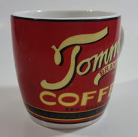 Tommy's Brand Balanced Blend Coffee Red Ceramic Coffee Mug Cup