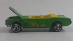 2000 Hot Wheels '65 Mustang Convertible Classic Rock Lime Green Die Cast Toy Car Vehicle