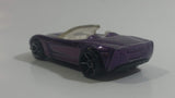 2010 Hot Wheels Corvette C6 Convertible Metallic Purple Die Cast Toy Car Vehicle