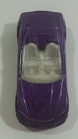 2010 Hot Wheels Corvette C6 Convertible Metallic Purple Die Cast Toy Car Vehicle