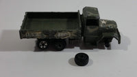 Vintage Zylmex T433 MASH-7 8A-43 USA 8804 Cargo Truck Army Camouflage Green Die Cast Toy Car Vehicle - Wheel Broken Off