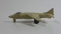 Unknown Brand Military Fighter Jet Light Brown Die Cast Toy Airplane Vehicle