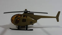 Unknown Brand Military Helicopter Brown Die Cast Toy Aircraft Vehicle