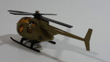 Unknown Brand Military Helicopter Brown Die Cast Toy Aircraft Vehicle