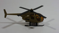 Unknown Brand Military Helicopter Brown Die Cast Toy Aircraft Vehicle