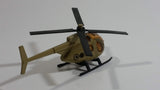 Unknown Brand Military Helicopter Brown Die Cast Toy Aircraft Vehicle