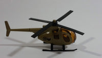 Unknown Brand Military Helicopter Brown Die Cast Toy Aircraft Vehicle