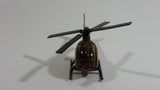 Unknown Brand Military Helicopter Brown Die Cast Toy Aircraft Vehicle