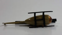 Unknown Brand Military Helicopter Brown Die Cast Toy Aircraft Vehicle