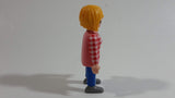 1992 Geobra Playmobil Blonde Woman "Campesina" Jeans and Red/White Plaid Top 3" Tall Toy Figure