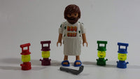 Geobra Playmobil #6311 Summer Fun BBQ Man 3" Tall Figure with 4 Colored Lanterns Set