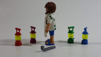 Geobra Playmobil #6311 Summer Fun BBQ Man 3" Tall Figure with 4 Colored Lanterns Set