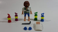 Geobra Playmobil #6311 Summer Fun BBQ Man 3" Tall Figure with 4 Colored Lanterns Set