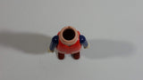 1993 Geobra Playmobil No Hair Man in Blue Bottoms Grey Top Dark Blue Sleeves Covered with Life Preserver Jacket 3" Tall Toy Figure