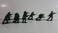 Vintage Blue-Box Toys Style Green Plastic Army Figures - Lot of 9