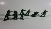 Vintage Blue-Box Toys Style Green Plastic Army Figures - Lot of 9