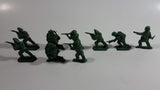 Vintage Blue-Box Toys Style Green Plastic Army Figures - Lot of 9