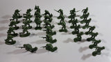 Vintage Blue-Box Toys Green Plastic Army Figures Made in Hong Kong - Lot of 34