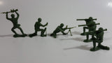 Vintage Blue-Box Toys Style Green Plastic Army Figures - Lot of 6