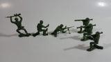 Vintage Blue-Box Toys Style Green Plastic Army Figures - Lot of 6