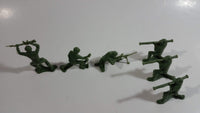 Vintage Blue-Box Toys Style Green Plastic Army Figures - Lot of 6