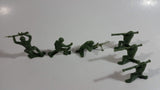 Vintage Blue-Box Toys Style Green Plastic Army Figures - Lot of 6