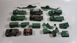 Vintage Blue-Box Toys Mixed Vehicles Helicopters, Trucks, and Truck Canopies Made in Hong Kong - Lot of 9 with Parts