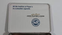 Smooth Player's Light Tobacco Traditional Taste White Tin Hinged Metal Smoke Cigarette Pack