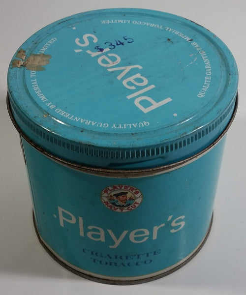 Vintage Early 1970s Player's Navy Cut Cigarette Tobacco 200g Blue Tin Can