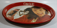 Vintage 1982 Coca-Cola Coke is it! Enjoy Coke Kim Christmas Tray Canadian Edition Metal Beverage Serving Tray