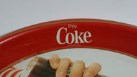 Vintage 1982 Coca-Cola Coke is it! Enjoy Coke Kim Christmas Tray Canadian Edition Metal Beverage Serving Tray