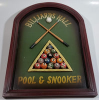 Billiards Hall Pool & Snooker 9" x 13" Wood Plaque Wall Hanging