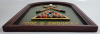 Billiards Hall Pool & Snooker 9" x 13" Wood Plaque Wall Hanging