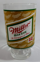 Vintage Miller High Life The Champagne of Beers 6 3/4" Tall Large Glass Beer Cup