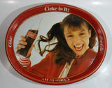 Vintage 1982 Coca-Cola Coke is it! Enjoy Coke Kim Christmas Tray Canadian Edition Metal Beverage Serving Tray