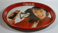 Vintage 1982 Coca-Cola Coke is it! Enjoy Coke Kim Christmas Tray Canadian Edition Metal Beverage Serving Tray