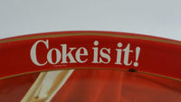 Vintage 1982 Coca-Cola Coke is it! Enjoy Coke Kim Christmas Tray Canadian Edition Metal Beverage Serving Tray