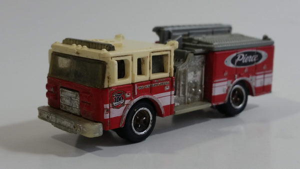 2013 Matchbox MBX Heroic Rescue Pierce Fire Engine Red and White Die Cast Toy Car Vehicle