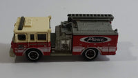 2013 Matchbox MBX Heroic Rescue Pierce Fire Engine Red and White Die Cast Toy Car Vehicle