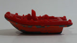 2003 Matchbox Beach Patrol White-Water Raft Boat Red and Orange Die Cast Toy Car Vehicle