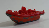 2003 Matchbox Beach Patrol White-Water Raft Boat Red and Orange Die Cast Toy Car Vehicle