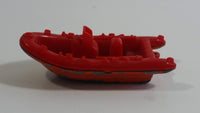 2003 Matchbox Beach Patrol White-Water Raft Boat Red and Orange Die Cast Toy Car Vehicle