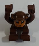 1990-2002 Lego Duplo Brown Monkey Plastic Toy Zoo Animal Figure