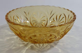 Vintage Yellow Orange 4 3/8" Depression Glass Nut Candy Dish