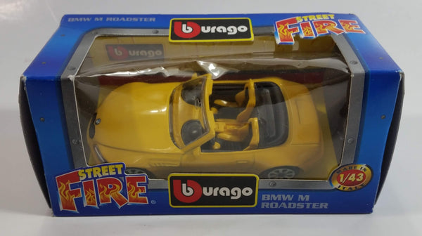 Burago Street Fire No. 4179 BMW M Roadster Yellow 1/43 Scale Die Cast Toy Car Vehicle New in Box