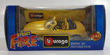 Burago Street Fire No. 4179 BMW M Roadster Yellow 1/43 Scale Die Cast Toy Car Vehicle New in Box