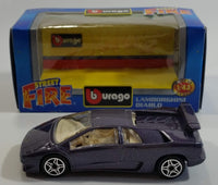 Burago Street Fire No. 4141 Lamborghini Diablo Purple 1/43 Scale Die Cast Toy Car Vehicle New in Box